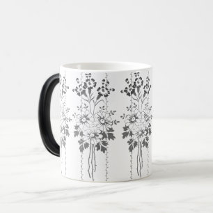 Mug Magic Papier peint baroque Bouquet de fleurs gris
