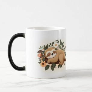 Mug Magic Paresseux paresseux dormant sur une branche dessin