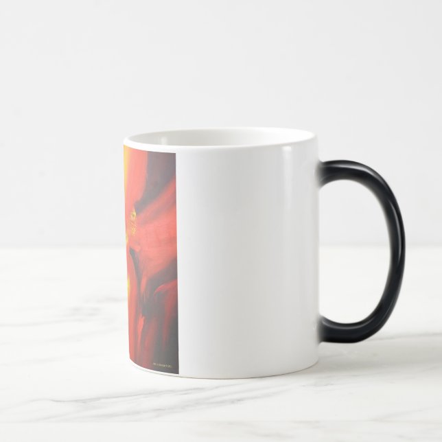 Mug Magic Peinture Abstraite d'expressionnisme jaune rouge (Droite)