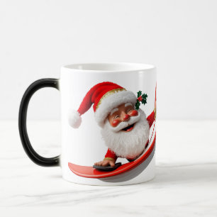 Mug Magic Père Noël de surf avec lumières de Noël