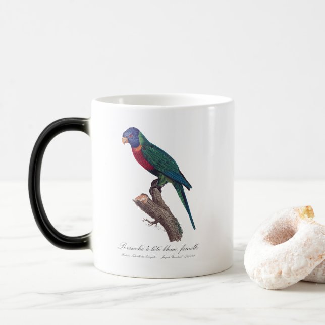 Mug Magic Perruche a tete bleue, femelle / Rainbow lorikeet, (Avec donut)