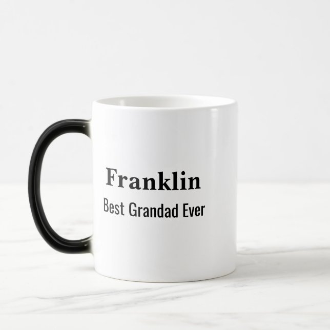 Mug Magic Personalised Best Grandad Ever Monogrammed  (Gauche)