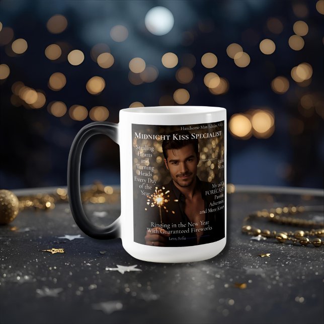 Mug Magic Personalized Midnight Kiss Specialist, flirty (Personalized Midnight Kiss Specialist, flirty Color Morph Mug)