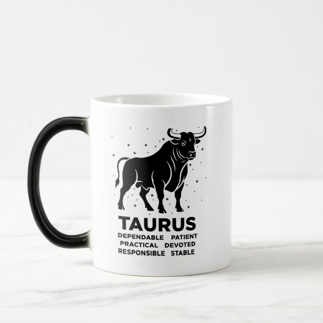 Mug Magic "Personalized Taurus Zodiac sign Name and traits" (Gauche)