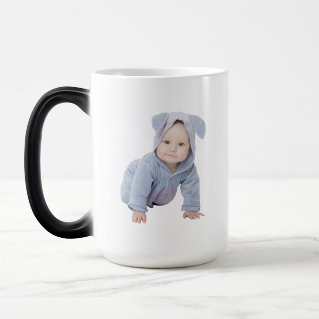 Mug Magic Personnalisé bébé visage bébé bébé photo cadeau de (Gauche)