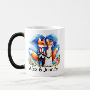 Mug Magic Personnalisé Fox Couple Names