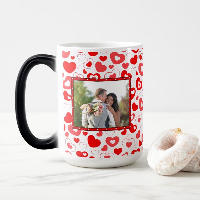 Mug Magic Personnaliser la photo de la Saint Valentin (Avec donut)