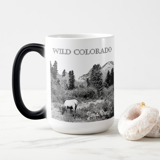 Mug Magic Personnaliser Wild Colorado Elk Wilderness (Avec donut)