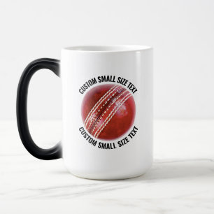 Mug Magic Petit Texte, Balle de Cricket 425g Personnalisé Ch