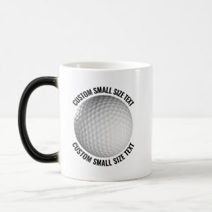 Mug Magic Petit texte et balle de golf 325ml Personnalisable