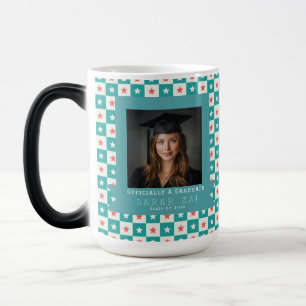 Mug Magic Pharmacien certifié à motif carré gras