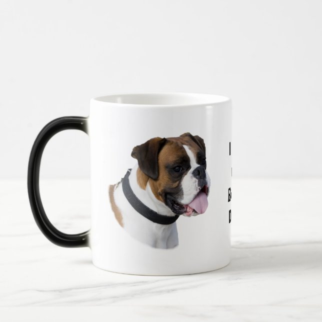 Mug Magic Photo de portrait de chien de boxeur (Gauche)