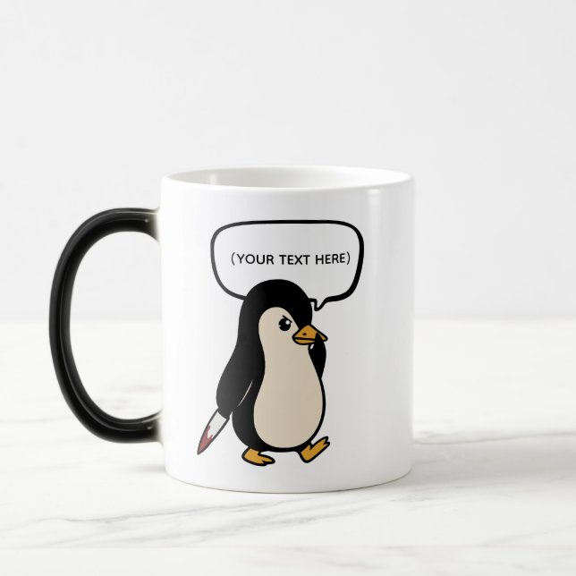 Mug Magic Pingouin mignon mais malicieux (Gauche)
