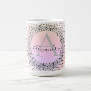 Mug Magic Pink Pastel Silver Spectacles Glitterie personnali