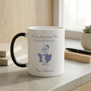 Mug Magic Plongeant profondément dans l'océan des mots Conce