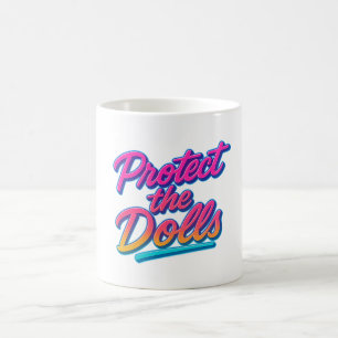 Mug Magic Protégez les poupées Neon Retro Art