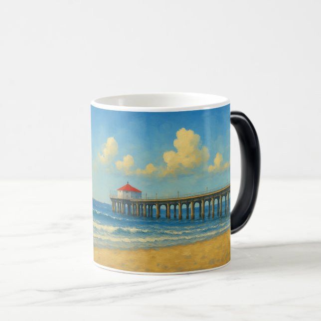 Mug Magic Quai de Manhattan avec toit rouge (Devant droit)
