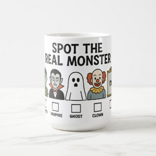 Mug Magic Repérez Le Vrai Monstre Drôle Vote Halloween Desig