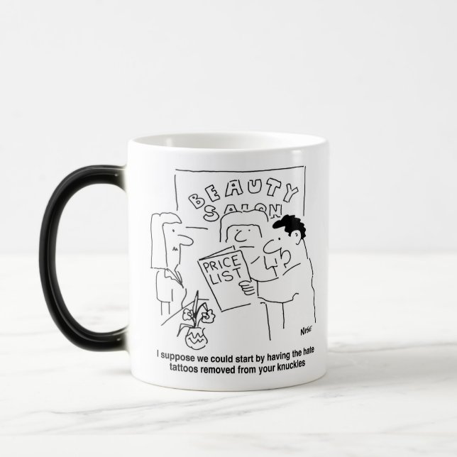 Mug Magic Retrait de tatouage au thème du salon de beauté (Gauche)