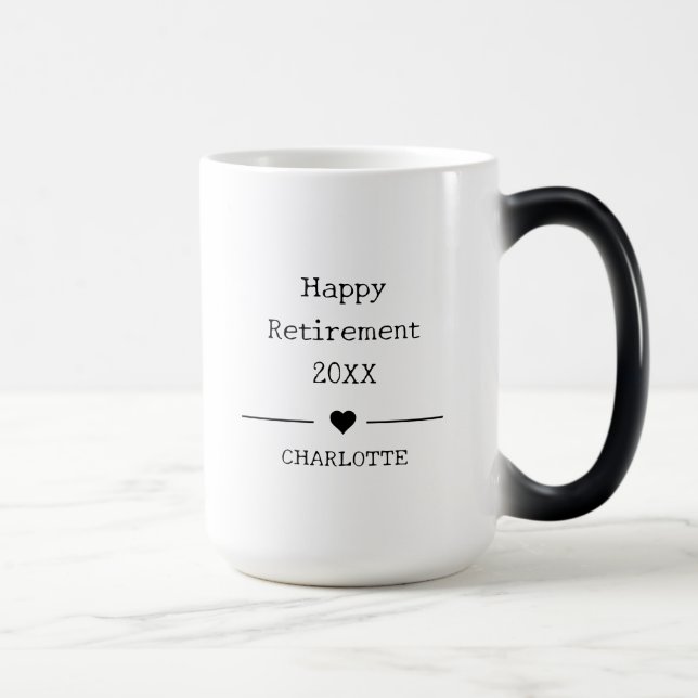 Mug Magic Retraite Personnalisée Heureuse Officiellement Ret (Droite)