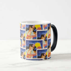 Mug Magic Retro Hawaii Flower Girl Art