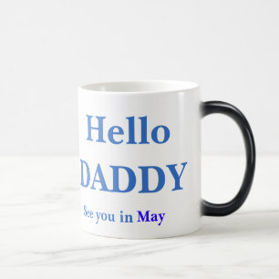 Mug Magic Révélation de genre Bonjour papa Grossesse PLEINE 
