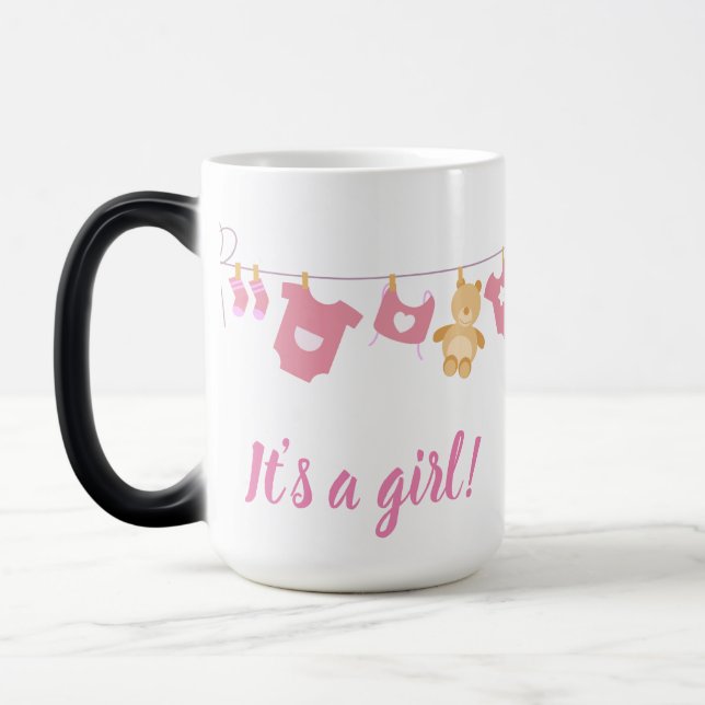 Mug Magic Révéler le genre C'est une fille (Gauche)