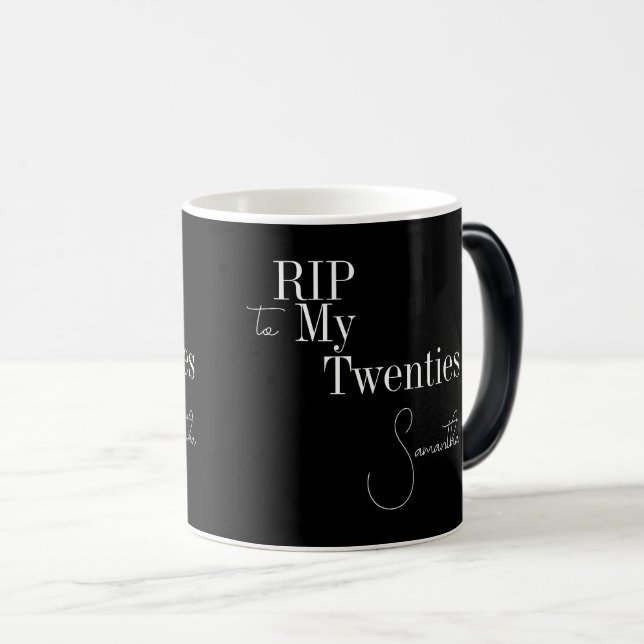 Mug Magic RIP 20s Noir et blanc 30e anniversaire (Devant droit)