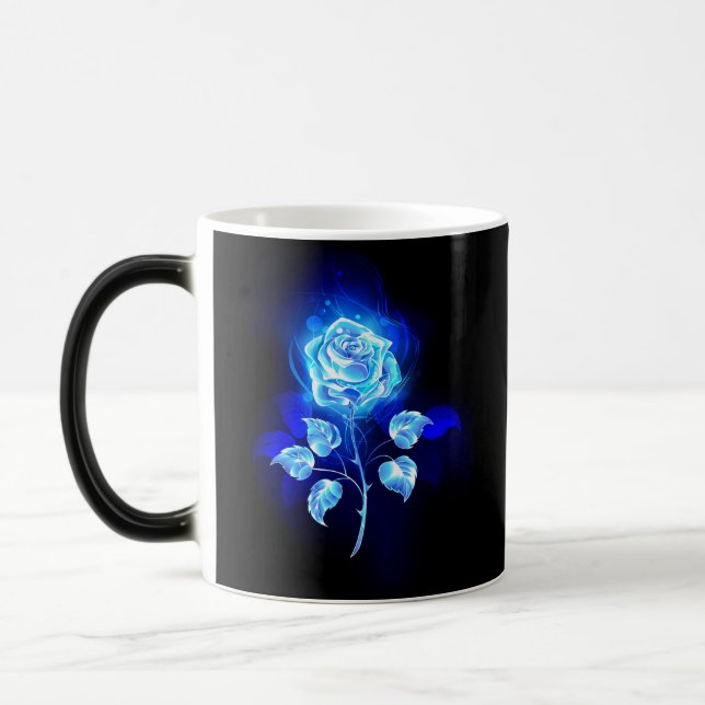 Mug Magic Rose bleu brûlant (Gauche)