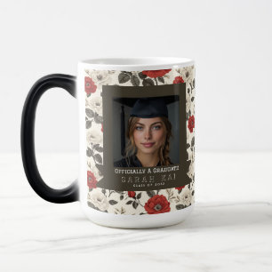 Mug Magic Rose Fleur Élégante Promotion Diplômée De