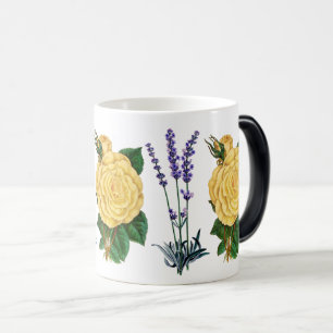 Mug Magic Roses Jaunes & Lavande Douce Élégance Florale