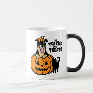 Mug Magic Rottweiler Halloween Pas de bons mots juste traite