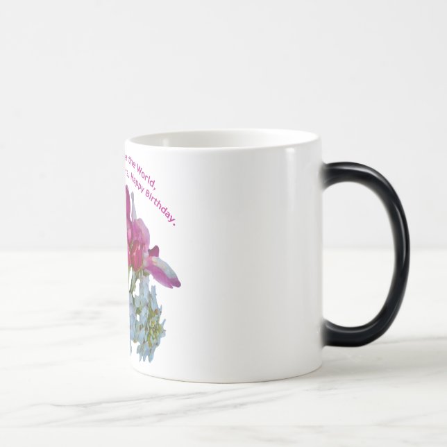 Mug Magic Salutation d'anniversaire pour les femmes sur le M (Droite)