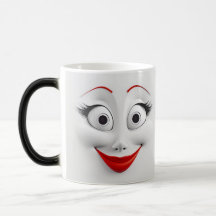 Mug Magic Sarcastic Women Face with Red Lips