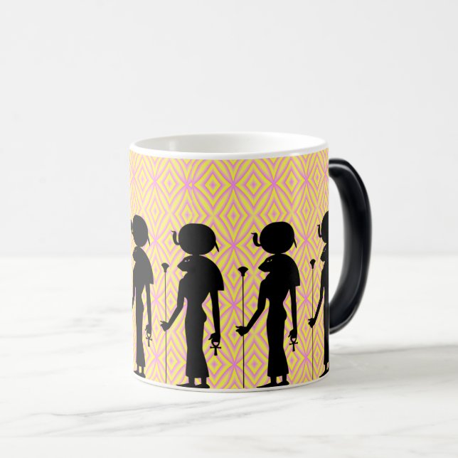 Mug Magic Sekhmet : La déesse égyptienne Silhouette & Symbol (Devant droit)