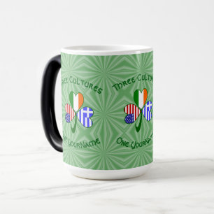 Mug Magic Shamrock Personnalisé des drapeaux irlandais