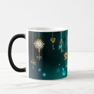 Mug Magic Skeleton Keys on Green Background