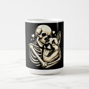 Mug Magic Skeleton serrant chien Halloween berger allemand