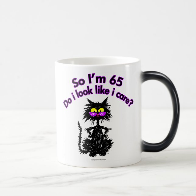 Mug Magic soixante-cinquième Cadeaux de chat d'anniversaire (Droite)