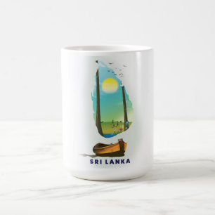 Mug Magic Sri Lanka Carte illustrée affiche touristique.
