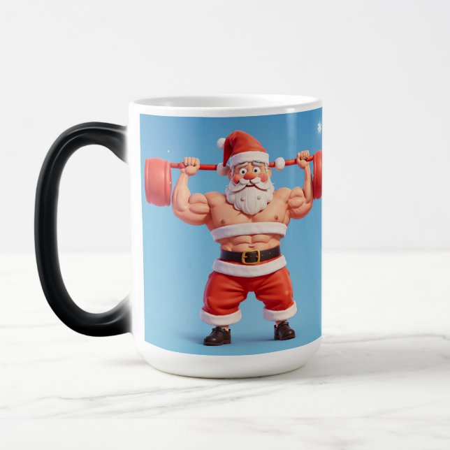 Mug Magic Swole Père Noël : Gagner et offrir des cadeaux (Gauche)