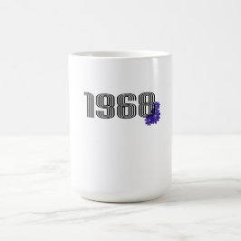 Mug Magic SYMBOLE DE PAIX FLEURIE 1968 Hippie violet