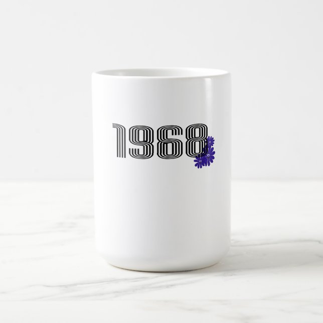 Mug Magic SYMBOLE DE PAIX FLEURIE 1968 Hippie violet (Centre)