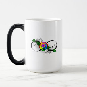 Mug Magic Symbole d'infini avec Rose arc-en-ciel