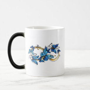 Mug Magic Symbole infini de papillons Morpho bleus