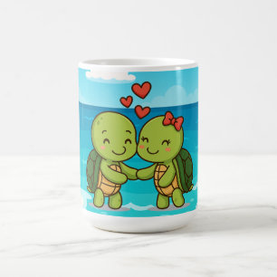 Mug Magic Tortues mignonnes Couple de dessin adorable