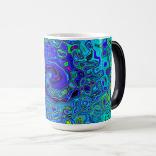 Mug Magic Tourbillonnement Liquide Abstrait Violet Bleu Rétr