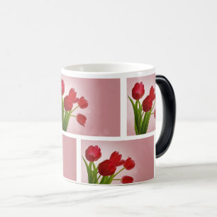Mug Magic Tulipes rouges rayonnantes - Élégance florale