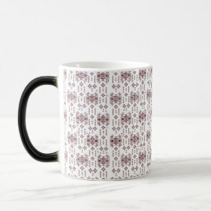 Mug Magic un arrière - plan blanc avec un motif rouge dessus
