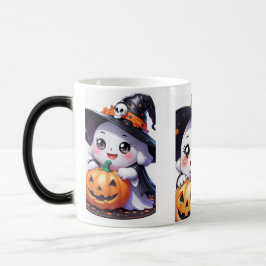 Mug Magic Un joli fantôme d'Halloween avec Citrouille